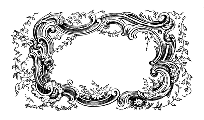#3 Ornate Engraved Rococo Baroque Black & White Window Frames