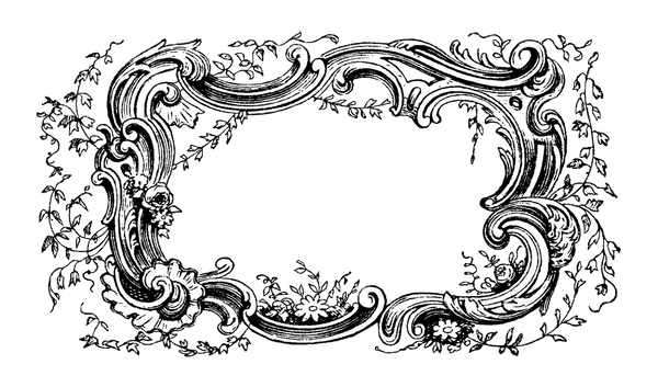 #3 Ornate Engraved Rococo Baroque Black & White Window Frames