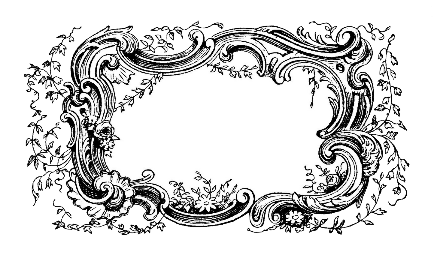 #3 Ornate Engraved Rococo Baroque Black & White Window Frames