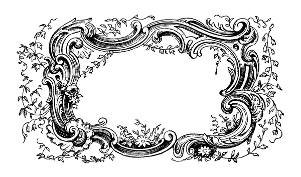 #3 Ornate Engraved Rococo Baroque Black & White Window Frames