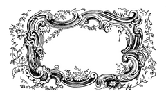 #3 Ornate Engraved Rococo Baroque Black & White Window Frames