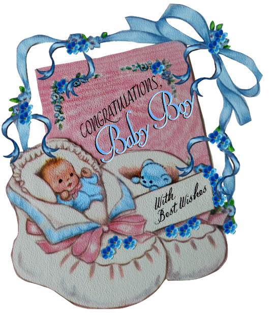 Congratulations Baby Boy - Baby Booties