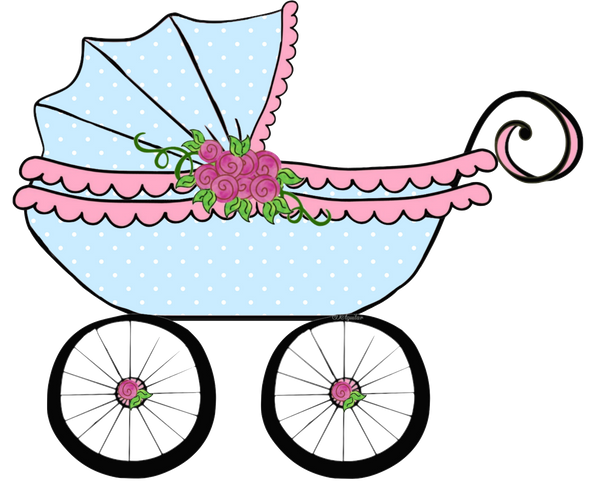 Baby Carriage in 8 Colors With Pink Ruffles For Baby Girls