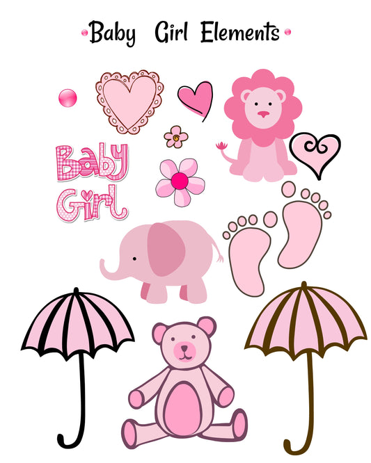 Pink Baby Girl Elements Package