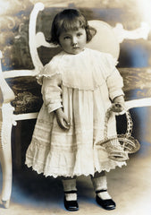 Antique Vintage Little Girl in her Sunday Dress