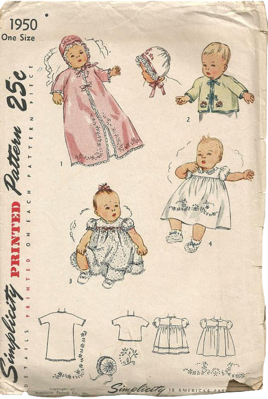 Vintage Baby Pattern Ephemera