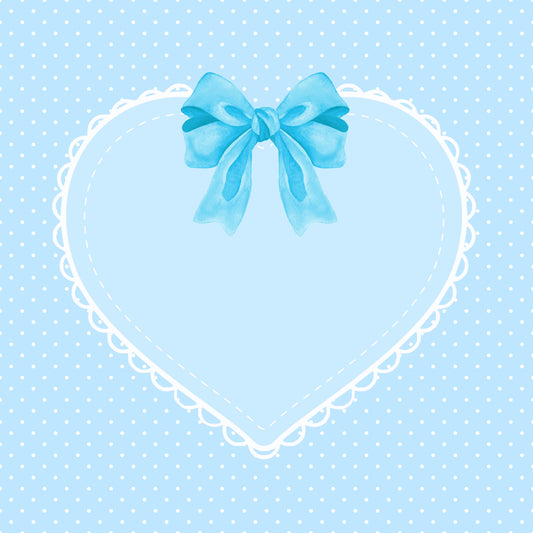 Blue Heart on Blue Polkadots Scrapbook Page 12x12 Scrapbook Page, Frame or Background