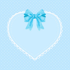 Blue Heart on Blue Polkadots Scrapbook Page 12x12 Scrapbook Page, Frame or Background