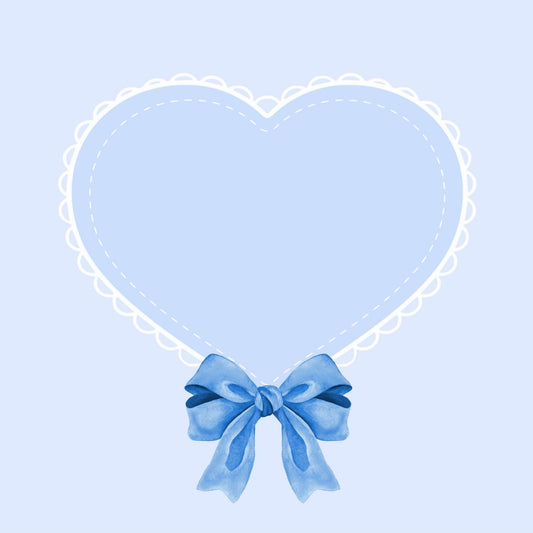 Baby Blue 12x12 White Eyelet Heart Scrapbook Page or Background