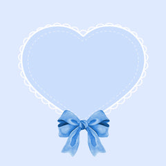 Baby Blue 12x12 White Eyelet Heart Scrapbook Page or Background