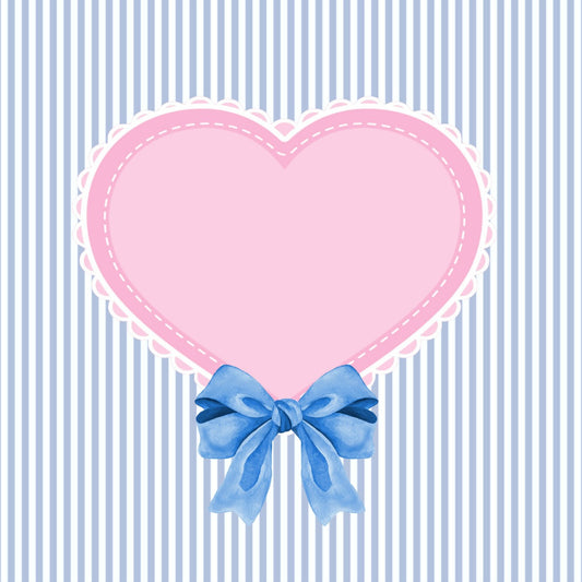 Baby Boy Heart-Stripes 12x12 Scrapbook Page, Frame or Background