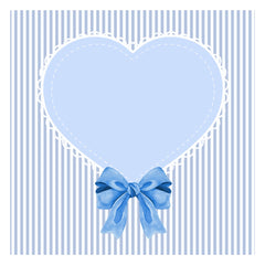 Baby Blue Stripes 12x12 White Eyelet Heart Scrapbook Page or Background