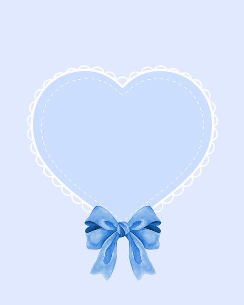 Baby Blue White Eyelet Heart Scrapbook Page or Background 8x10