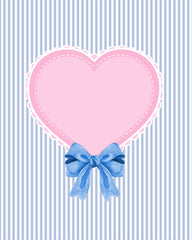 Baby Boy Heart-Stripes8x10 Scrapbook Page, Frame or Background