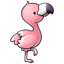 Baby Flamingo clip art image PNG transparent background