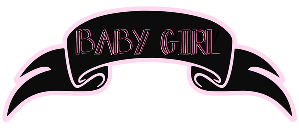 Baby Girl Chalk Banner