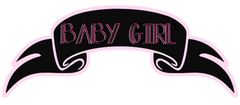 Baby Girl Chalk Banner