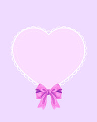 Baby Girl Pink Heart on Lavender 8x10 Scrapbook Page, Frame or Background