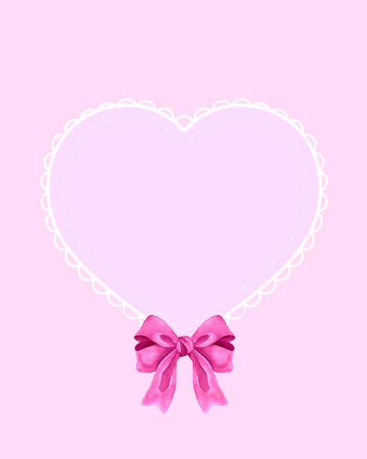 Baby Girl Lavender Heart on Pink 8x10 page or use for Background