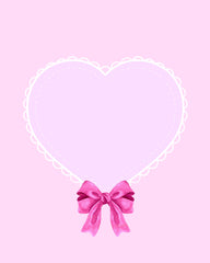 Baby Girl Lavender Heart on Pink 8x10 page or use for Background