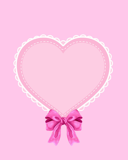 Baby Girl Pink Heart on Pink 8x10 Page