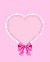 Baby Girl Pink Heart on Pink 8x10 Page