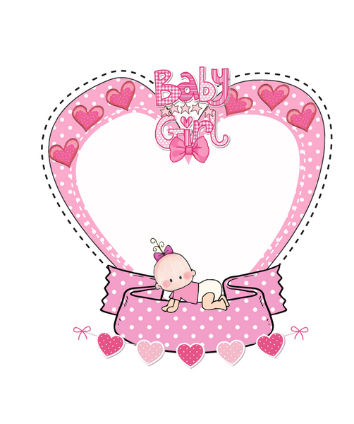 Baby Girl Scrapbook Frame 8X10