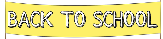 Back to school Banner - Yellow