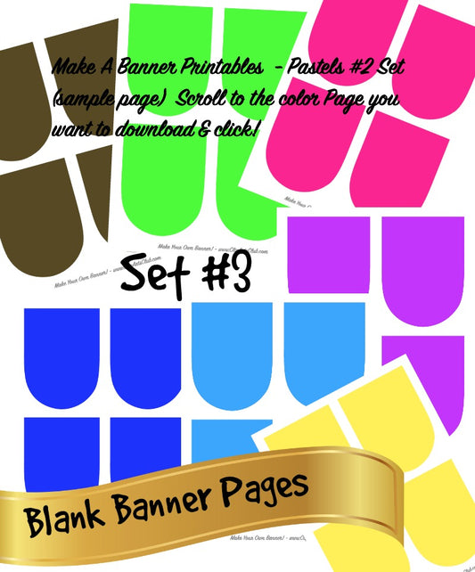 Make a Banner Set #3 Bright Colors