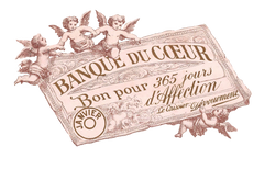 French Banque Du Coeur Beautiful Ephemera  Label