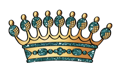 Baroque Royal Crown - 7 Colors Blue, Pink, Red, Green, Gold, Teal, Purple