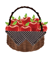 Country Apple Baskets in 6 Colors