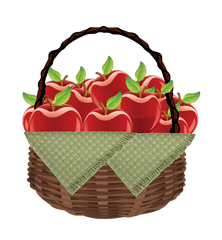 Country Apple Baskets in 6 Colors