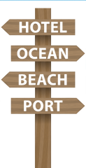 Beach Sign - Wood