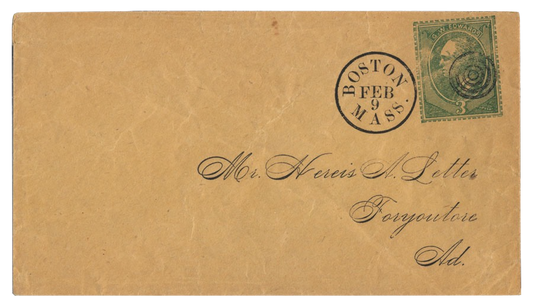 Antique Envelope Beautiful Handwritten with Postage from Boston
