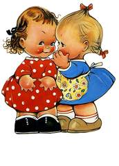 Best Friends - Adorable Little Girls Whispering Secrets