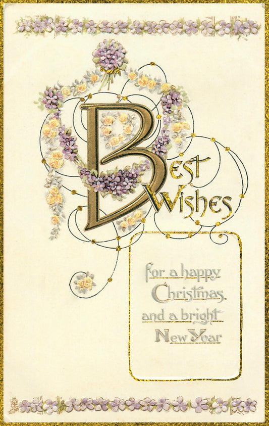 Best Wishes for a Happy Christmas & a Bright New Year Card Front - Jpg