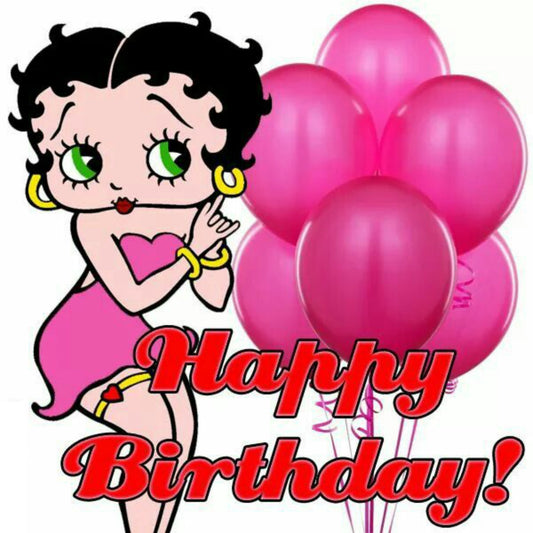 Betty Boop Happy Birthday Face Book Greeting Card