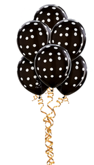 Black Polkadot Balloon Bunch