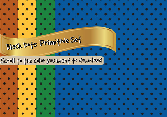 Black Polkadots on Colorful backgrounds - Prim Set