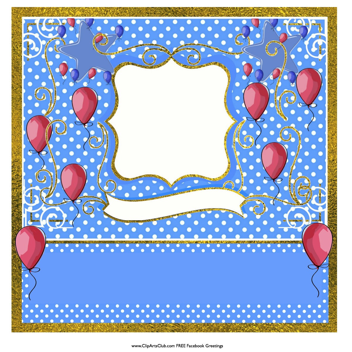 Blank Facebook Greeting or Announcement To Personalize