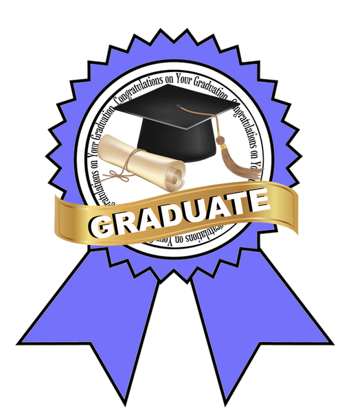 Blue Graduate Ribbon clip art