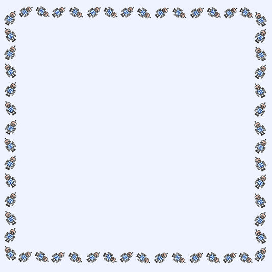 Blue Robot s 12X12 Framed Page