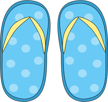 Blue and yellow Flip Flops transparent back png image - Clip art  for Summer, beach, pool scrapbooking