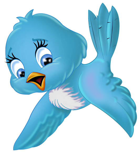 Large Cartoon Blue Bird Adorable