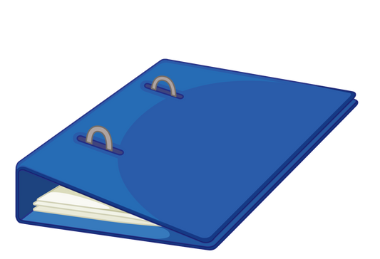 Blue Notebook Binder  Business Bookkeeping Ledger