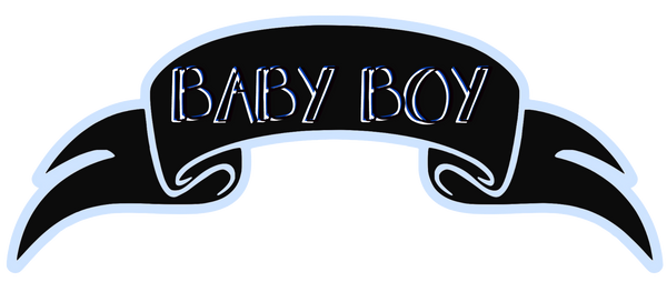 Baby Boy Chalk Banner