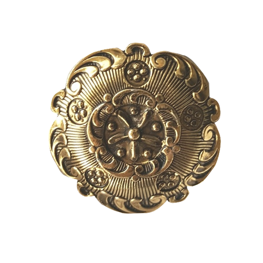 Antique Brass Gold Button Clip art transparent background