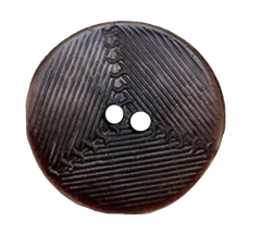 Vintage brown leather button clip art transparent background