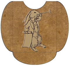 Brown Rabbit Journal Pocket with transparent back or Pattern